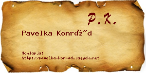 Pavelka Konrád névjegykártya